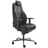 24-Stunden-Drehstuhl TIMELESS | belastbar bis 200 kg | Leder schwarz 24-Stunden-Drehstuhl TIMELESS | belastbar bis 200 kg | Leder schwarz