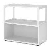 Aktenregal 2 Ordnerh�hen FLEXWALL mit 1 OH offen | 80 cm breit | Weiss