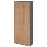Aktenschrank 5 Ordnerhöhen LIGHT | 80 cm breit | Graphit/Nussbaum hell Aktenschrank 5 Ordnerhöhen LIGHT | 80 cm breit | Graphit/Nussbaum hell