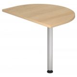 Ansatztisch 60 x 80 cm | Eiche | Stützfuß silber Ansatztisch 60 x 80 cm | Eiche | Stützfuß silber