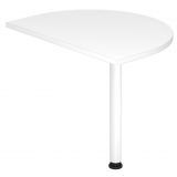 Ansatztisch 60 x 80 cm | Weiß classic | Stützfuß weiß Ansatztisch 60 x 80 cm | Weiß classic | Stützfuß weiß