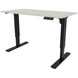 Sitz-Steh-Schreibtisch E-START black | elektrisch h�henverstellbar | B120 x T60 cm | Lichtgrau