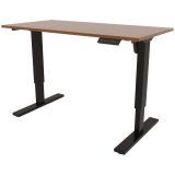 Sitz-Steh-Schreibtisch E-START black | elektrisch h�henverstellbar | B120 x T60 cm | Walnuss