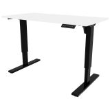 Sitz-Steh-Schreibtisch E-START black | elektrisch h�henverstellbar | B120 x T60 cm | Weiss