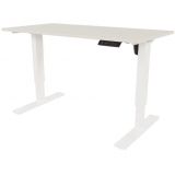 Sitz-Steh-Schreibtisch E-START white | elektrisch h�henverstellbar | B140 x T60 cm | Lichtgrau 