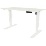 Sitz-Steh-Schreibtisch E-START white | elektrisch h�henverstellbar | B160 x T60 cm | Weiss