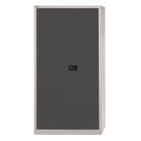 Fl�gelt�renschrank aus Metall 4 Ordnerh�hen | 90 cm breit | Lichtgrau/Graphit 