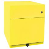 Rollcontainer aus Metall | mit Schublade + Hängergistraturauszug | Gelb