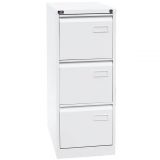 H�ngeregisterschrank STEEL | 3 Ordnerh�hen aus Stahl | 40 cm breit | Wei�