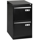 Hängeregisterschrank STEEL | 2 Ordnerhöhen aus Stahl | 40 cm breit | Schwarz