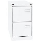 Hängeregisterschrank STEEL | 2 Ordnerhöhen aus Stahl | 40 cm breit | Weiß
