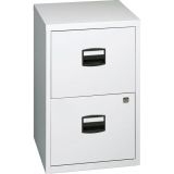 Hängeregisterschrank STEEL Home | 2 Ordnerhöhen aus Stahl | 40 cm breit | Lichtgrau