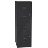 H�ngeregisterschrank STEEL Home | 4 Ordnerh�hen aus Stahl | 40 cm breit | Schwarz
