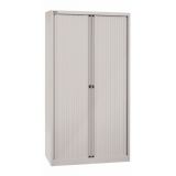 Quer-Rollladenschrank aus Metall 5 Ordnerhöhen | 100 cm breit | Lichtgrau