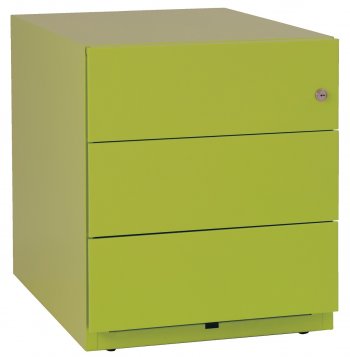 Rollcontainer aus Stahl mit 3 Universal Schubladen| verdeckte