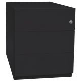 Rollcontainer aus Metall | mit 3 Schubladen | Schwarz
