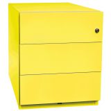 Rollcontainer aus Metall | mit 3 Schubladen | Gelb