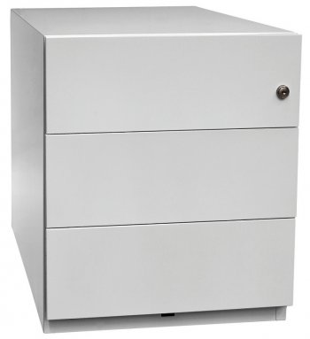 Rollcontainer aus Stahl mit 3 Universal Schubladen| verdeckte