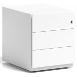 Rollcontainer aus Metall | mit 3 Schubladen | Weiß