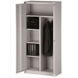 Akten-/Garderobenschrank aus Metall 5 OH | Lichtgrau 