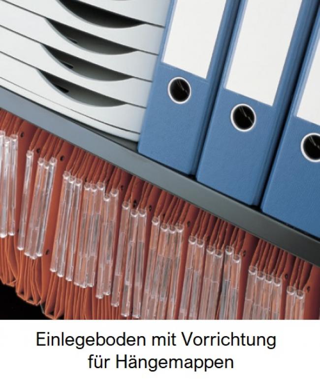 Schrank mit Schiebetüren aus Metall | 5 Ordnerhöhen | Breite 120 cm