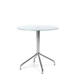 Beistelltisch Couchtisch CLUB Ø 60 cm | Spinnenfuß silber, chrom | Milchglas Beistelltisch Couchtisch CLUB Ø 60 cm | Spinnenfuß silber, chrom | Milchglas