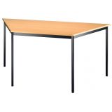 Besprechungstisch Trepeztisch LIGHT | 160 x 69 cm | Gestell schwarz | Platte Buche