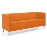 Besuchercouch CALGARY | 4-Fu� oder Kufengestell | Kunstleder/Echtleder mandarin
