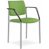 Besucherstuhl CONFERENCE | Gestell chrom | mit Armlehnen | Stoff Spring Green Besucherstuhl CONFERENCE | Gestell chrom | mit Armlehnen | Stoff Spring Green