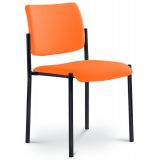 Besucherstuhl CONFERENCE | Gestell schwarz | ohne Armlehnen | Stoff Florida Orange Besucherstuhl CONFERENCE | Gestell schwarz | ohne Armlehnen | Stoff Florida Orange