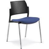 Besucherstuhl DREAM | Gestell chrom | ohne Armlehnen | Stoff Sea Blue Besucherstuhl DREAM | Gestell chrom | ohne Armlehnen | Stoff Sea Blue