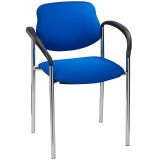 Besucherstuhl FORUM | Gestell chrom | mit Armlehnen | Stoff Medium Blue Besucherstuhl FORUM | Gestell chrom | mit Armlehnen | Stoff Medium Blue