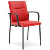 Besucherstuhl Konferenzstuhl SOLIDO | Gestell schwarz | Stoff Calypso Red Besucherstuhl Konferenzstuhl SOLIDO | Gestell schwarz | Stoff Calypso Red