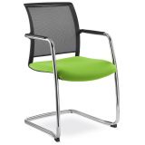 Besucherstuhl Konferenzstuhl VISTA | Freischwinger chrom | Stoff Spring Green Besucherstuhl Konferenzstuhl VISTA | Freischwinger chrom | Stoff Spring Green