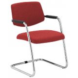 Besucherstuhl TEAM | Freischwinger chrom | Stoff Salsa Red Besucherstuhl TEAM | Freischwinger chrom | Stoff Salsa Red