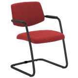 Besucherstuhl TEAM | Freischwinger schwarz | Stoff Salsa Red Besucherstuhl TEAM | Freischwinger schwarz | Stoff Salsa Red