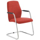 Besucherstuhl TEAM UP | Freischwinger chrom | Schurwolle cardinal red Besucherstuhl TEAM UP | Freischwinger chrom | Schurwolle cardinal red