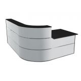Counter Theke Mod. CENTURY IV | 180 x 195 cm | Anthrazit/Wei�