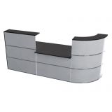 Counter Theke Mod. CENTURY V | 280 x 95 cm | Anthrazit/Wei�