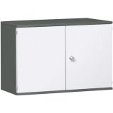 Fl�gelt�renschrank 2 OH STYLE | 120 cm breit | Korpus Graphit | Front Wei�