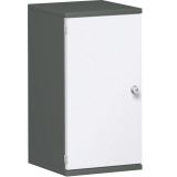 Flügeltürenschrank 2 OH STYLE | 40 cm breit | Korpus Graphit | Front Weiß Flügeltürenschrank 2 OH STYLE | 40 cm breit | Korpus Graphit | Front Weiß