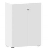 Fl�gelt�renschrank 3 OH COMFORT | 80 cm breit | Korpus Wei� classic | Front Wei� classic
