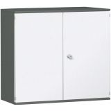 Fl�gelt�renschrank 3 OH STYLE | 120 cm breit | Korpus Graphit | Front Wei�