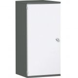 Fl�gelt�renschrank 3 OH STYLE | 60 cm breit | Korpus Graphit | Front Wei�