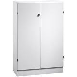 Fl�gelt�renschrank 3OH SOLID | 80 cm breit | Korpus Wei� classic | Front Wei� classic