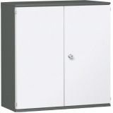 Fl�gelt�renschrank 4 OH STYLE | 120 cm breit | Korpus Graphit | Front Wei�