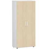 Flügeltürenschrank 5 Ordnerhöhen LIFE | 80 cm breit | Weiss / Ahorn hell Flügeltürenschrank 5 Ordnerhöhen LIFE | 80 cm breit | Weiss / Ahorn hell