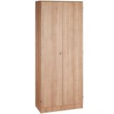 Fl�gelt�renschrank 5OH SOLID | 80 cm breit | Korpus Nussbaum hell | Front Nussbaum hell