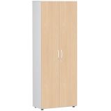 Flügeltürenschrank 6 Ordnerhöhen LIFE | 80 cm breit | Weiss / Buche Natur Flügeltürenschrank 6 Ordnerhöhen LIFE | 80 cm breit | Weiss / Buche Natur