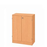 Fl�gelt�renschrank CLASSIC 3 Ordnerh�hen | Breite 80 cm | Buche